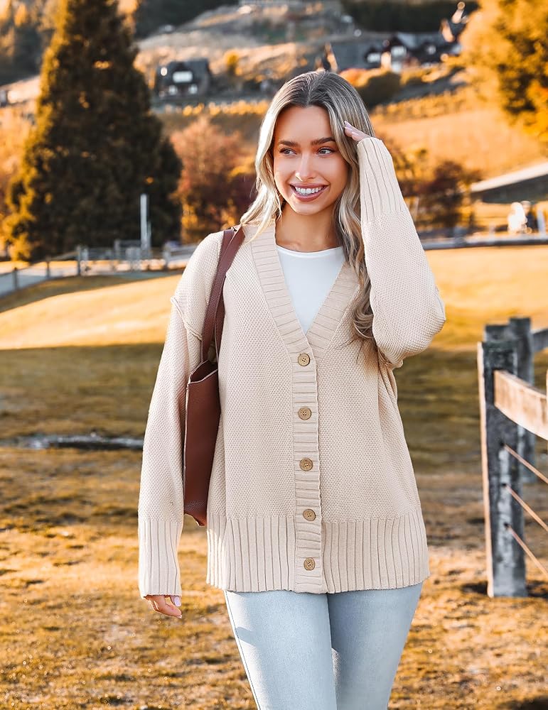 Zeagoo Women's Cardigan 2025 Fall Winter Open Front